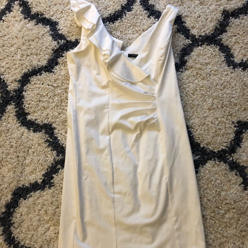 White knee length dress!